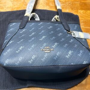 Coach Navy Blue Signature Bag